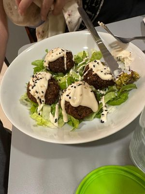 Falafel at La Piparra in Bilbao