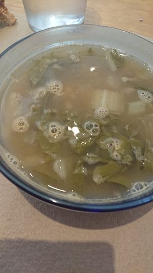 (Sizzling) legume soup at La Piparra in Bilbao