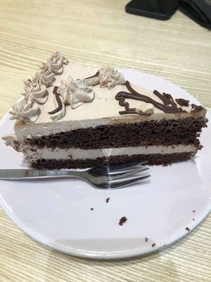 Delicious chocolate cake.  at Loving Hut - Zlicin in Prague