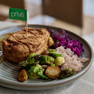 Vegan Festive “Sausage” Pie at Privé - Wheelock Place in Central Singapore