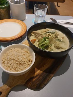 Thai Green curry with heura chicken at Privé - The Paragon in Central Singapore