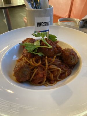 Impossible meatball spaghetti  at Privé - The Paragon in Central Singapore