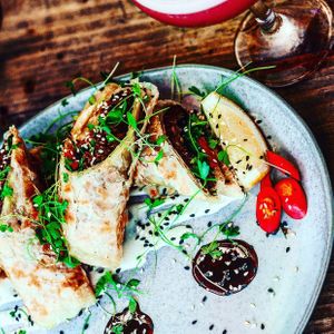 Jacked Up Chicken Roti Rolls at Tyranny of Distance in Windsor