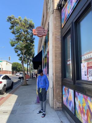 Outside  at Munchies Vegan Diner in Santa Ana