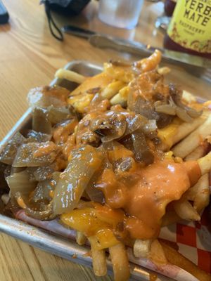 Human fries at Munchies Vegan Diner in Santa Ana