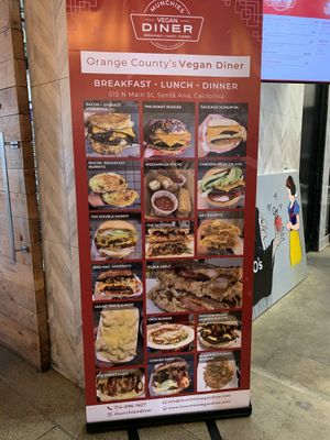 Picture Menu at Munchies Vegan Diner in Santa Ana