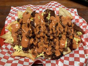 Breakfast Nachos (Chef Special) at Munchies Vegan Diner in Santa Ana