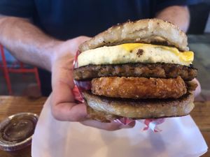 The VGriddle 👏🏻 at Munchies Vegan Diner in Santa Ana