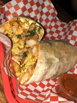 The Sky burrito at Munchies Vegan Diner in Santa Ana