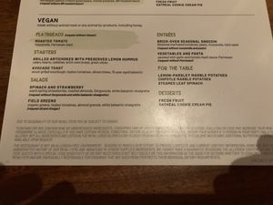 SEASONAL MENU (summer 2023)  at Seasons 52 in Fort Lauderdale