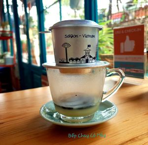 Vietnamese coffee at Bep Chay Co May in Vung Tau