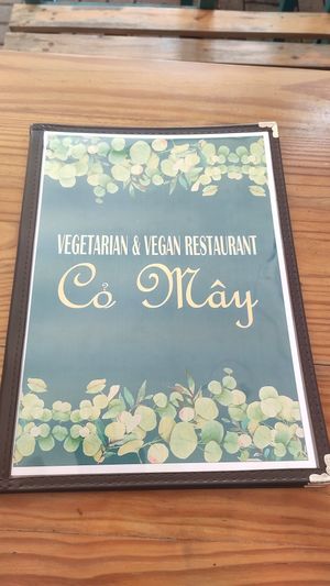 Start of the menu map at Bep Chay Co May in Vung Tau