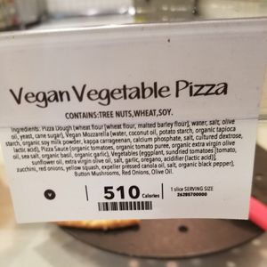 Vegan Vegetable Pizza at Whole Foods Market in Sedona