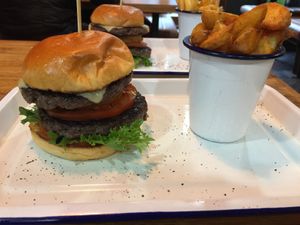 Beef burger at What The Falafel in Dublin