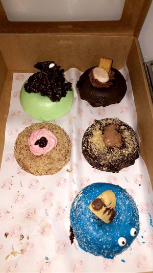 Assorted 6 pack (peanut butter donut eaten!) at Miss Sina - Surry Hills in Surry Hills