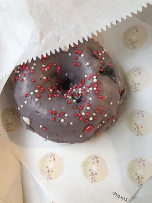 Valentine’s Day blueberry donut  at Miss Sina - Surry Hills in Surry Hills