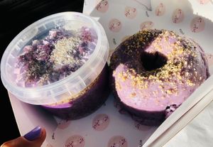 Ube pudding + blueberry donut  at Miss Sina - Surry Hills in Surry Hills