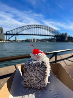 Vegan Lamington ($8.50) at Miss Sina - Surry Hills in Surry Hills