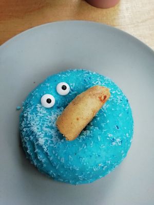 Cookie monster donut at Miss Sina - Surry Hills in Surry Hills