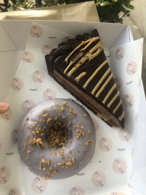 Blueberry donut and Reece’s pieces cake  at Miss Sina - Surry Hills in Surry Hills