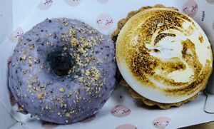 Donut and lemon meringue pie  at Miss Sina - Surry Hills in Surry Hills