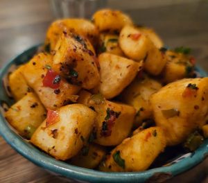 Chilli potato side at Comptoir Libanais in South East London