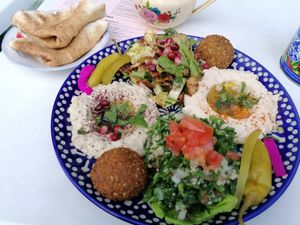 Vegan mezze at Comptoir Libanais in South East London