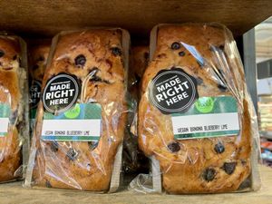 Vegan banana blueberry and lime loaf at Whole Foods Market in Richmond Upon Thames