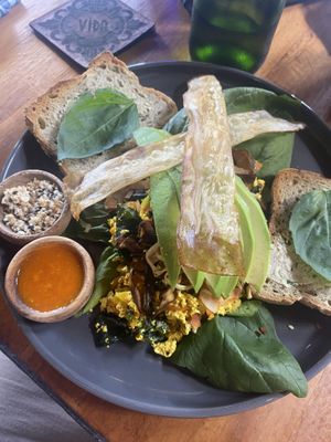Tofu scramble  at Cafe Vida in Canggu