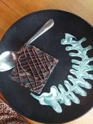 Chocolate mint brownie at Cafe Vida in Canggu