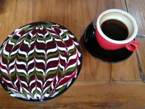 Ninja bowl and coffee at Cafe Vida in Canggu
