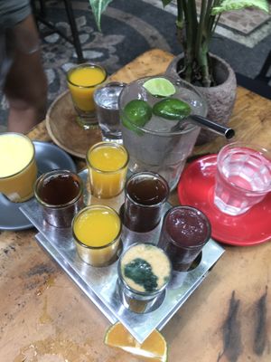 
Breakfast health shots at Cafe Vida in Canggu