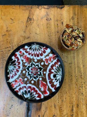 chocolate smoothie bowl w/ gf paleo granola (by request) at Cafe Vida in Canggu