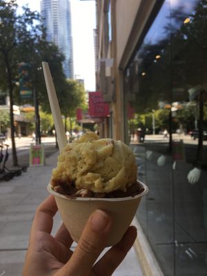 Lemon poppyseed and chocolate rocky road  at Yummi Joy in Austin