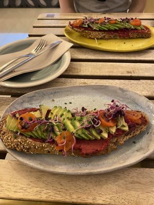 Vegan toast   at Pura Vida in Gran Canaria