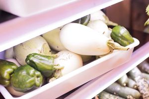 Sustainable local vegetables in food and shop at Pura Vida in Gran Canaria