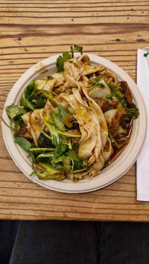 Vegan mock duck noodles (dry) at Very Fresh Noodles in New York City