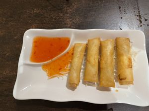 Fried spring rolls  #Veganuary at Coco Garden in Rochester