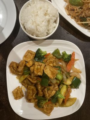 Thai vegetable and tofu with Chef’s choice of vegan sauce   at Coco Garden in Rochester