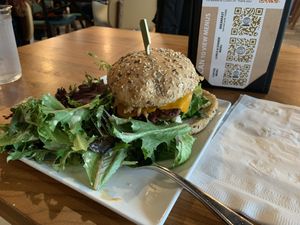 Vegan burger  at MSP - Peoples Organic - T1 in St Paul