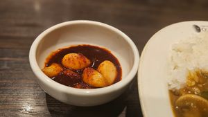 spicy garlic at CoCo Ichibanya in Sendai