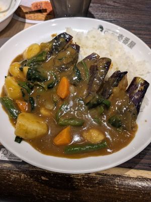 Curry with extra aubergine at CoCo Ichibanya in Sendai