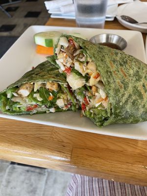 these wraps were sweet and spicy and delicious! thai tofu wraps!  at Urban Olive & Vine in Hudson