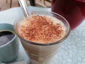 Chai latte with oatmilk at Toet in Groningen