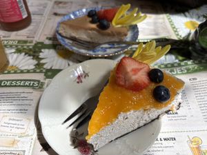 Speculaas cheesecake and the monchou cake  at Toet in Groningen