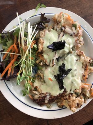 okonomiyaki  at Plant Based Wholefoods in Katoomba