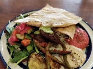 Tasting plate at Plant Based Wholefoods in Katoomba