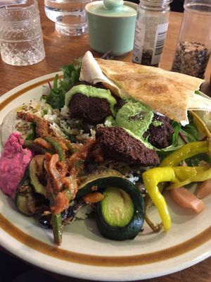 The mixed plate. 👍 at Plant Based Wholefoods in Katoomba