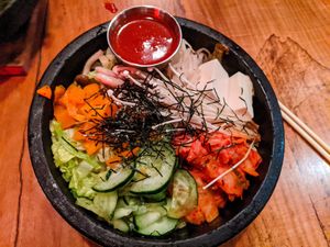 Vegan Stonepot at Namu Stonepot at Namu Stonepot in San Francisco