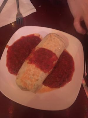 Vega Lasagna burrito at Cobra Cabana in Richmond